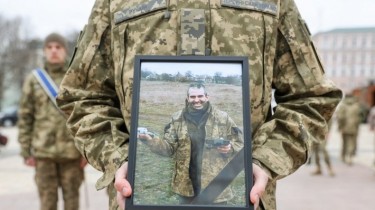 В Украине прощаются с погибшим на фронте литовцем Тадасом Тумасом