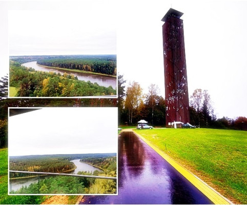 1. Высота смотровой вышки 55 метров, а с обзорной площадки открываются виды на излучины Нямунаса. 1