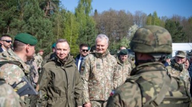 Президенты Литвы и Польши наблюдали за ходом совместных военных учений бригадного уровня