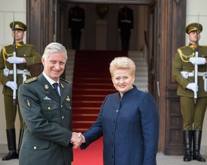 Президент Литвы посетит с королем Бельгии военных в Рукле
