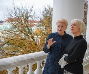 Президент встретилась с актрисой Х. Миррен, участвующей в киносъемках в Литве 
