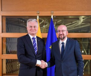 Литву посетит председатель Европейского совета Шарль Мишель